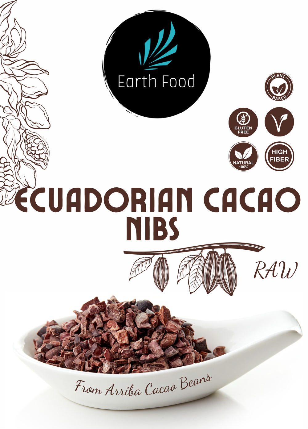 Raw Ecuadorian Cacao Nibs (150g)