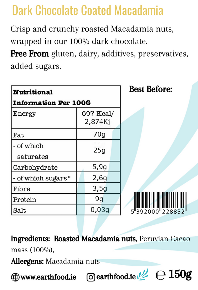 
                  
                    100% Dark Chocolate Macadamia (150g)
                  
                