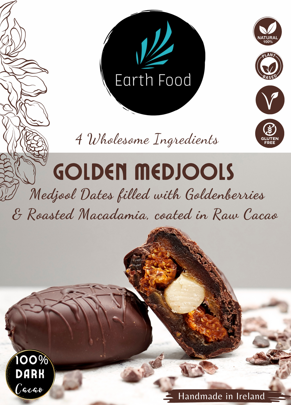Dark chocolate coated Medjool Dates (200g)