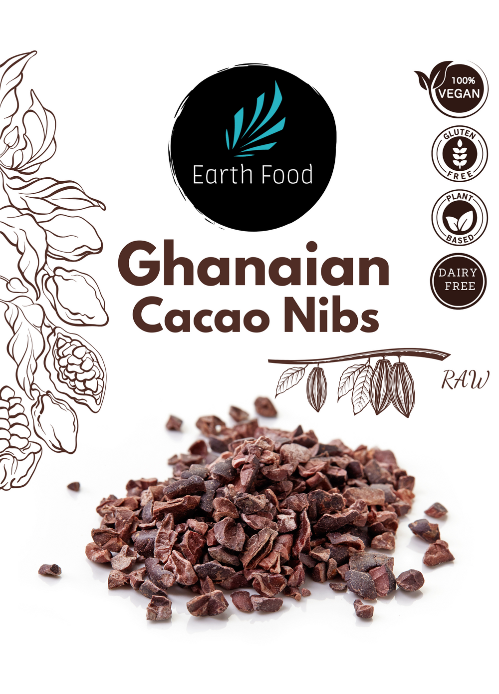 Raw Ecuadorian Cacao Nibs (150g)