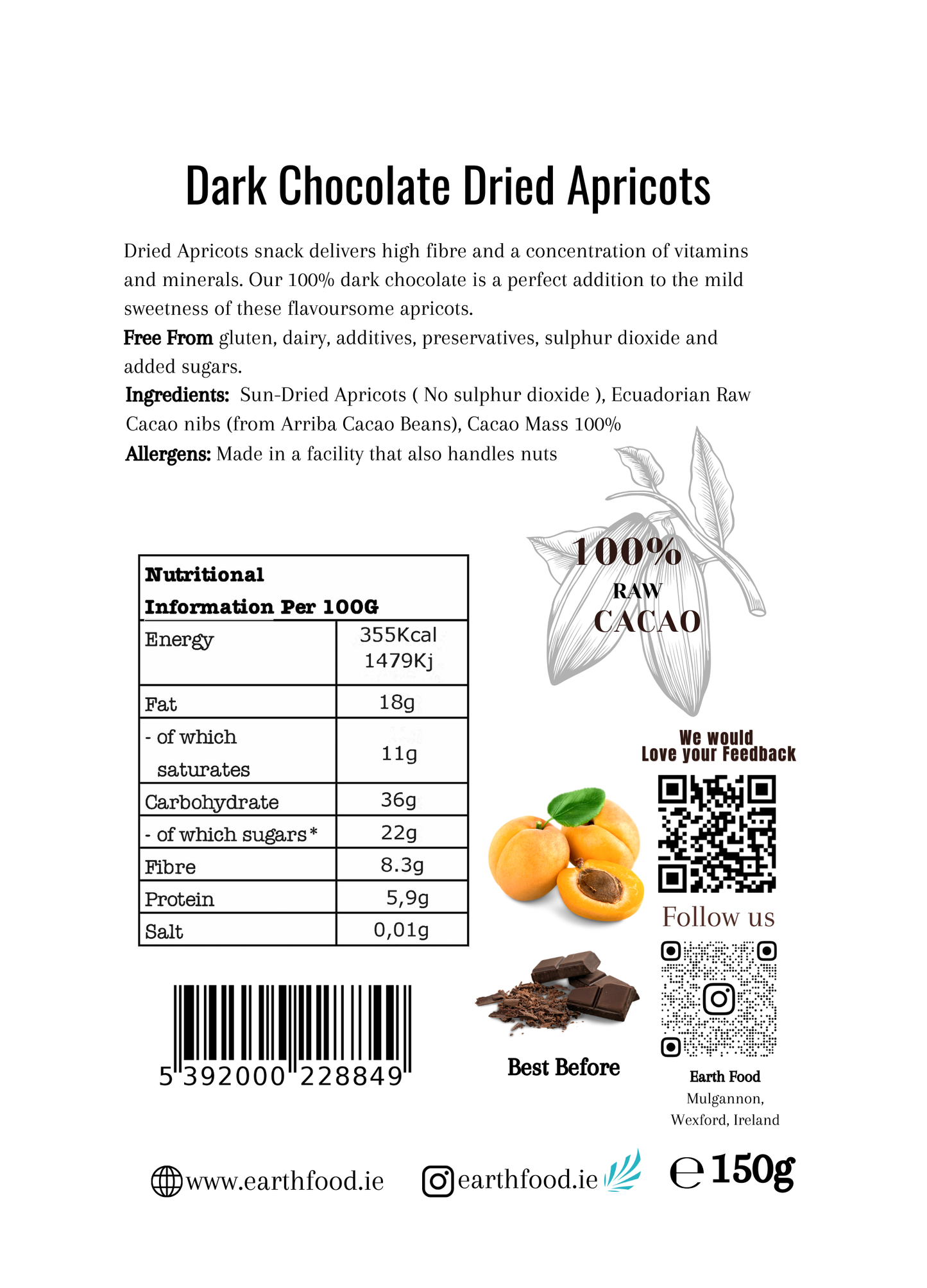 
                  
                    Dark Chocolate Dried Apricots (150g)
                  
                