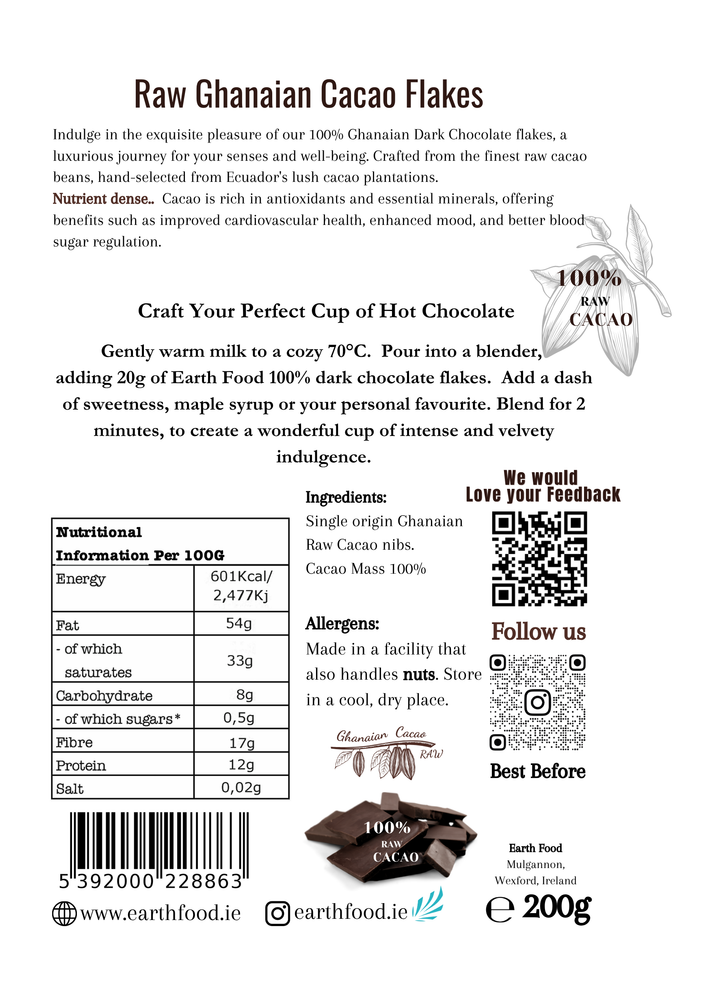 
                  
                    Ghanaian Raw 100% Cacao Flakes (200g)
                  
                